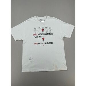 Vintage Alstyle AAA Funny Graphic T-Shirt Mens XL White Fart Joke Humor Tee
